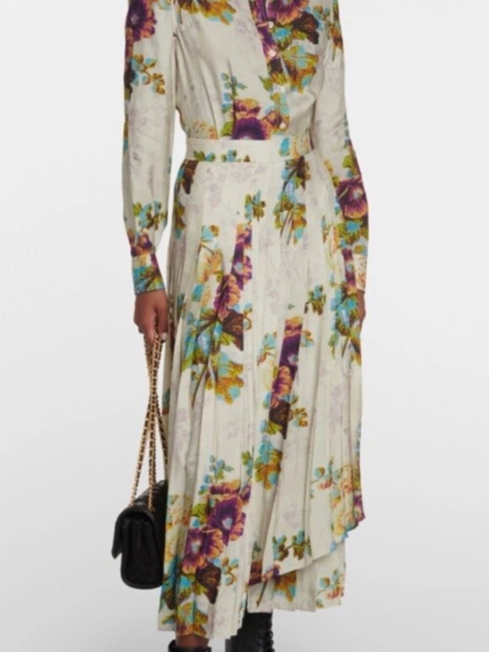Tory Burch Pleated floral  Midi Dress